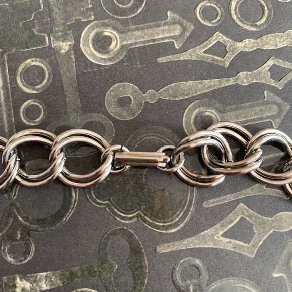 Estate Blue Purple Glass Beaded Medallion Necklace Jewelry Moroccan Boho Hippie - Picture 7 of 10